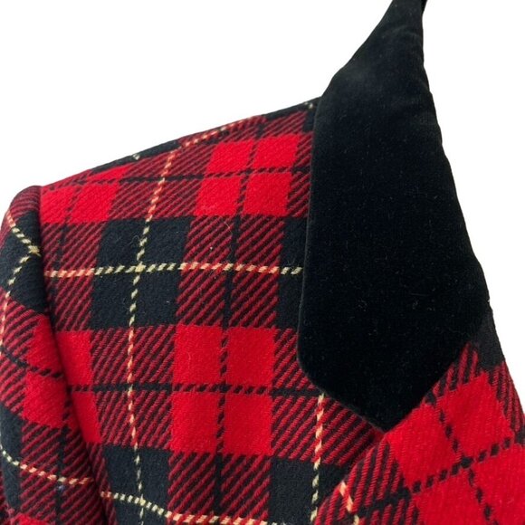 Vintage Pendleton Womens Tartan Plaid Blazer Jacket Sz M 100% Virgin Wool Lined - Picture 8 of 13